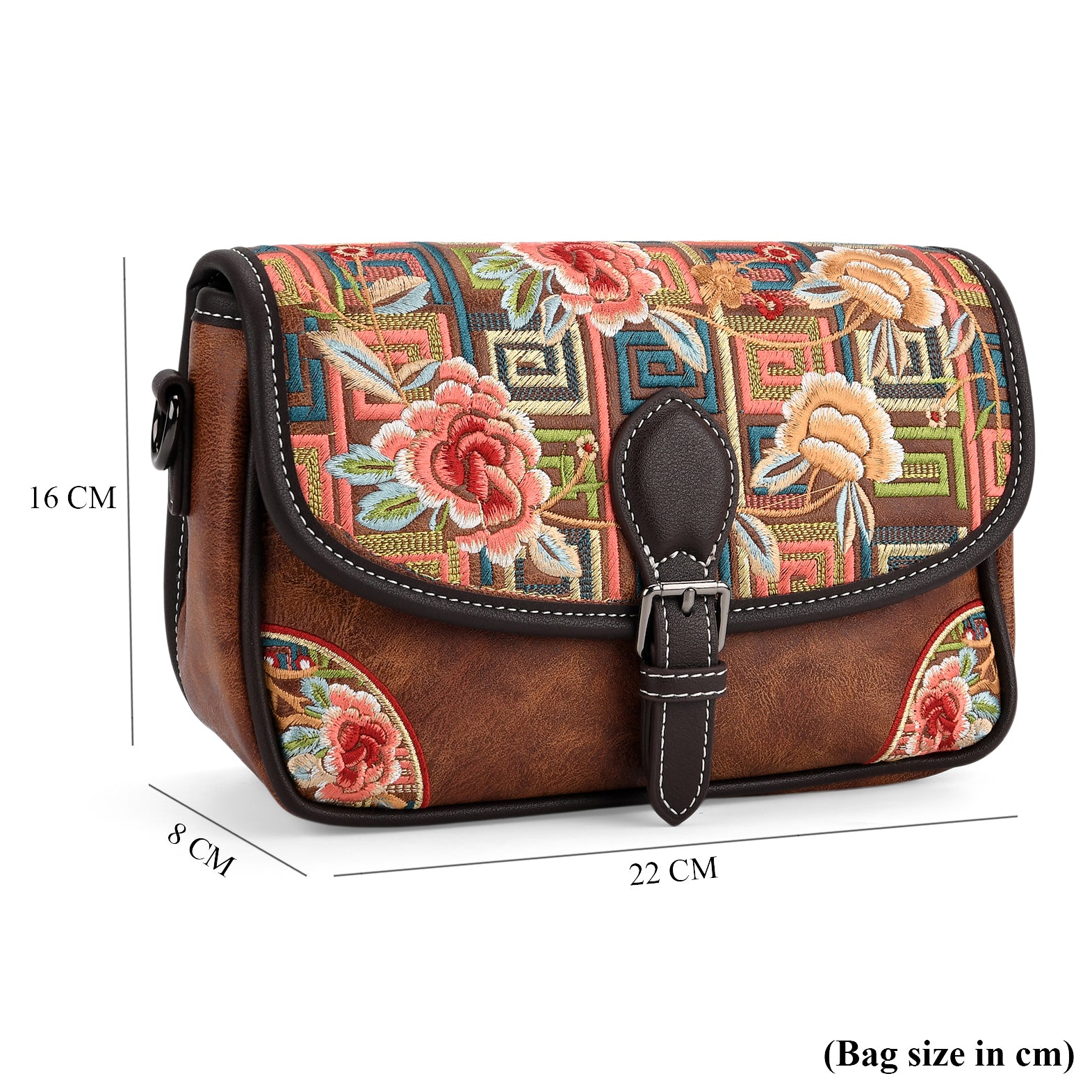 Crossbody Bag (Size - One Size) - Brown & Blue_8231314_7