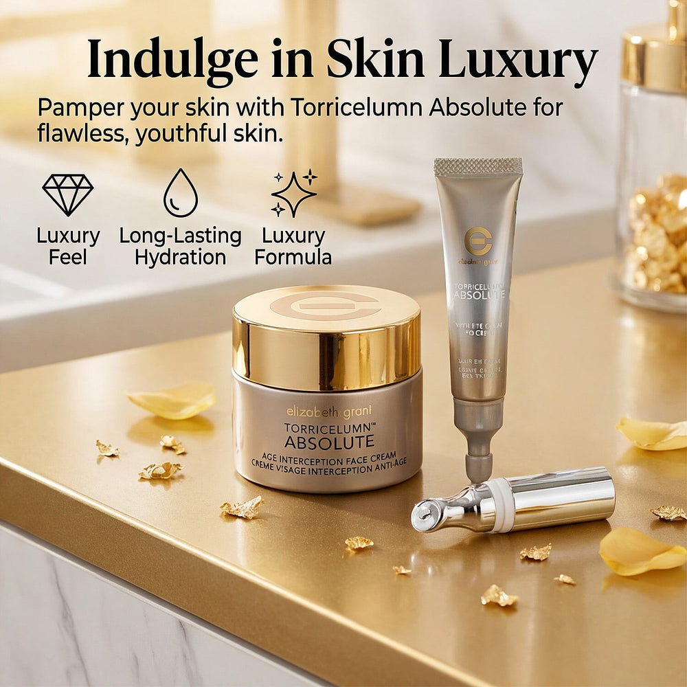 Elizabeth Grant Torricelumn Super Collection - Age Interception Face Cream 100 ml, Probiotic Eye Cream, 15 ml Tool Vibrating Head