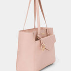 THE DESIGNER LAUNCH -- BEBE Signature Tote - Clutch Set with Heart Charm - Blush