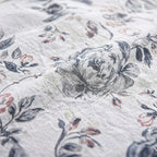 Pastel Floral Veins Print Duvet Cover Set With 2 Pillowcases & Fitted Sheet (Size King) - Pink