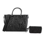 Valentino Orlandi Vegan Leather Tote Bag - Black_8236251_1