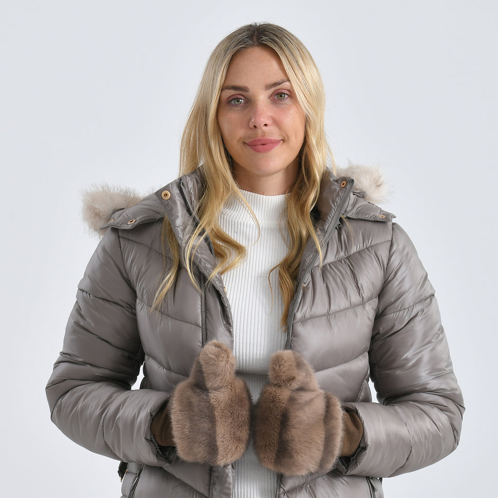 Styled By Glove and Mitten (Size - One Size) - Light Brown & Brown_8237060