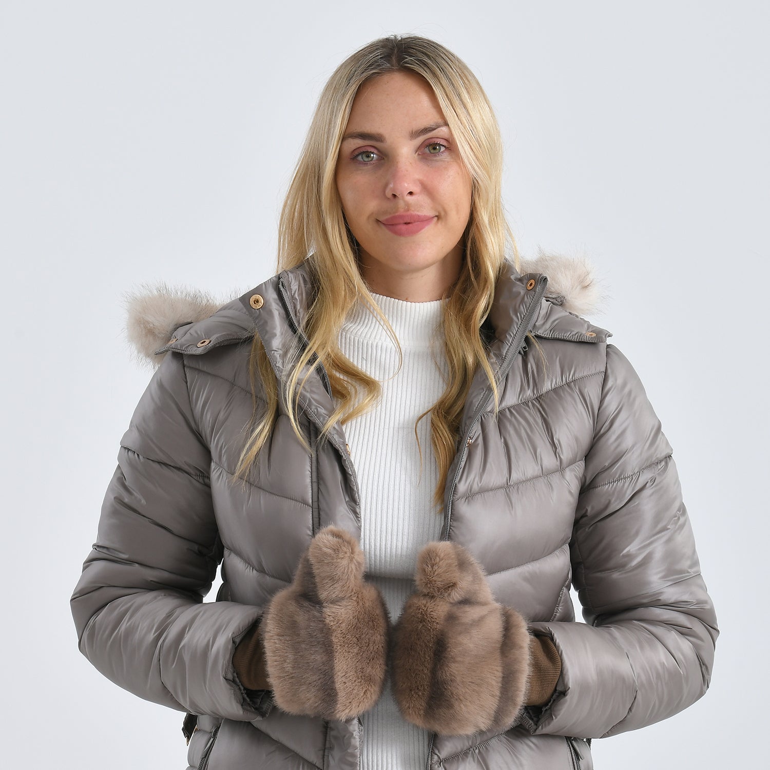 Styled By Glove and Mitten (Size - One Size) - Light Brown & Brown_8237060