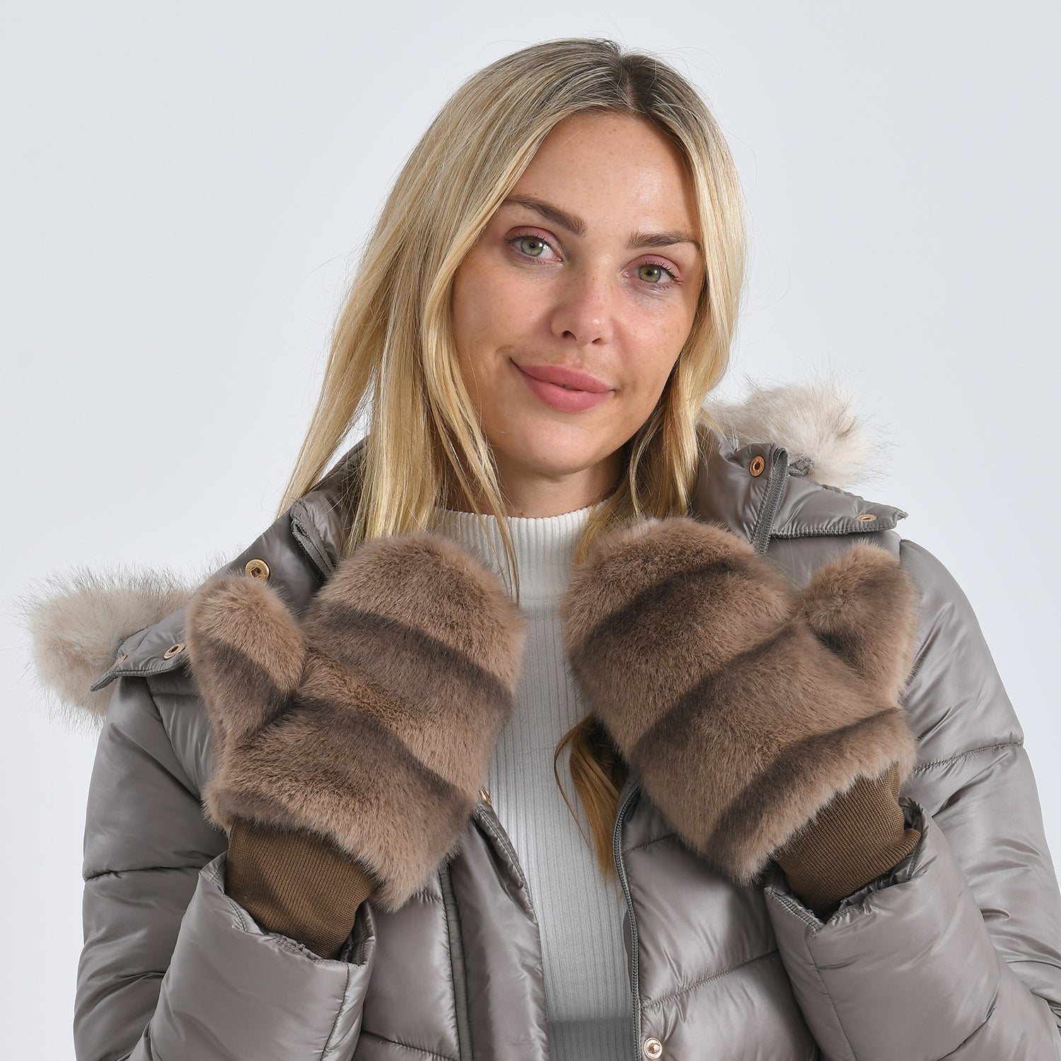 Styled By Glove and Mitten (Size - One Size) - Light Brown & Brown_8237060_1