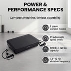 Bliss - Beyond Vibration Plate Exercise Machine with LED Touch Screen - Remote Control - 99 Speed Levels- Supports upto 28.50 Stones - 182 KGs