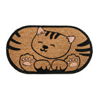 Eco-Friendly Cat Print 100% Coir Door Mat - Pink
