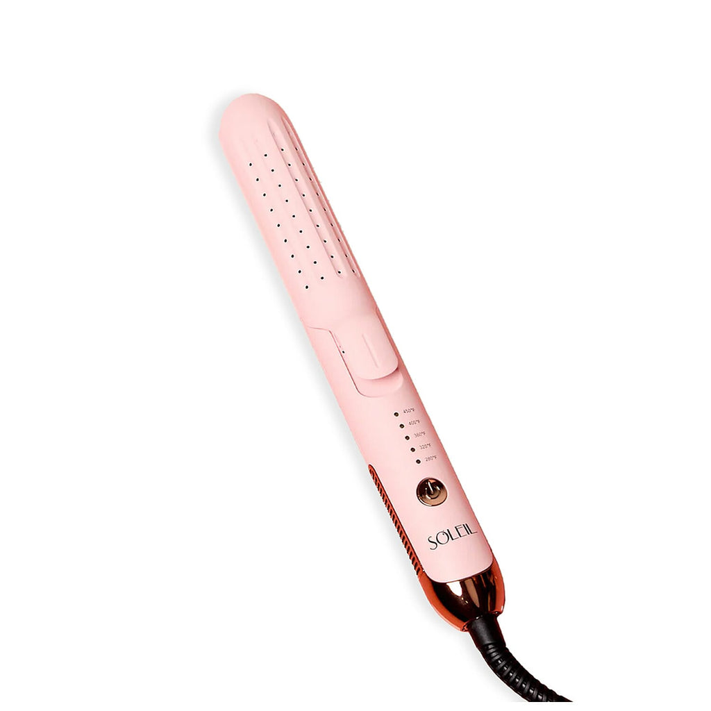 SOLEIL Air Glider Curls & Straightens - Baby Pinkwith Lifetime Warranty