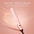 SOLEIL Air Glider Curls & Straightens - Baby Pinkwith Lifetime Warranty