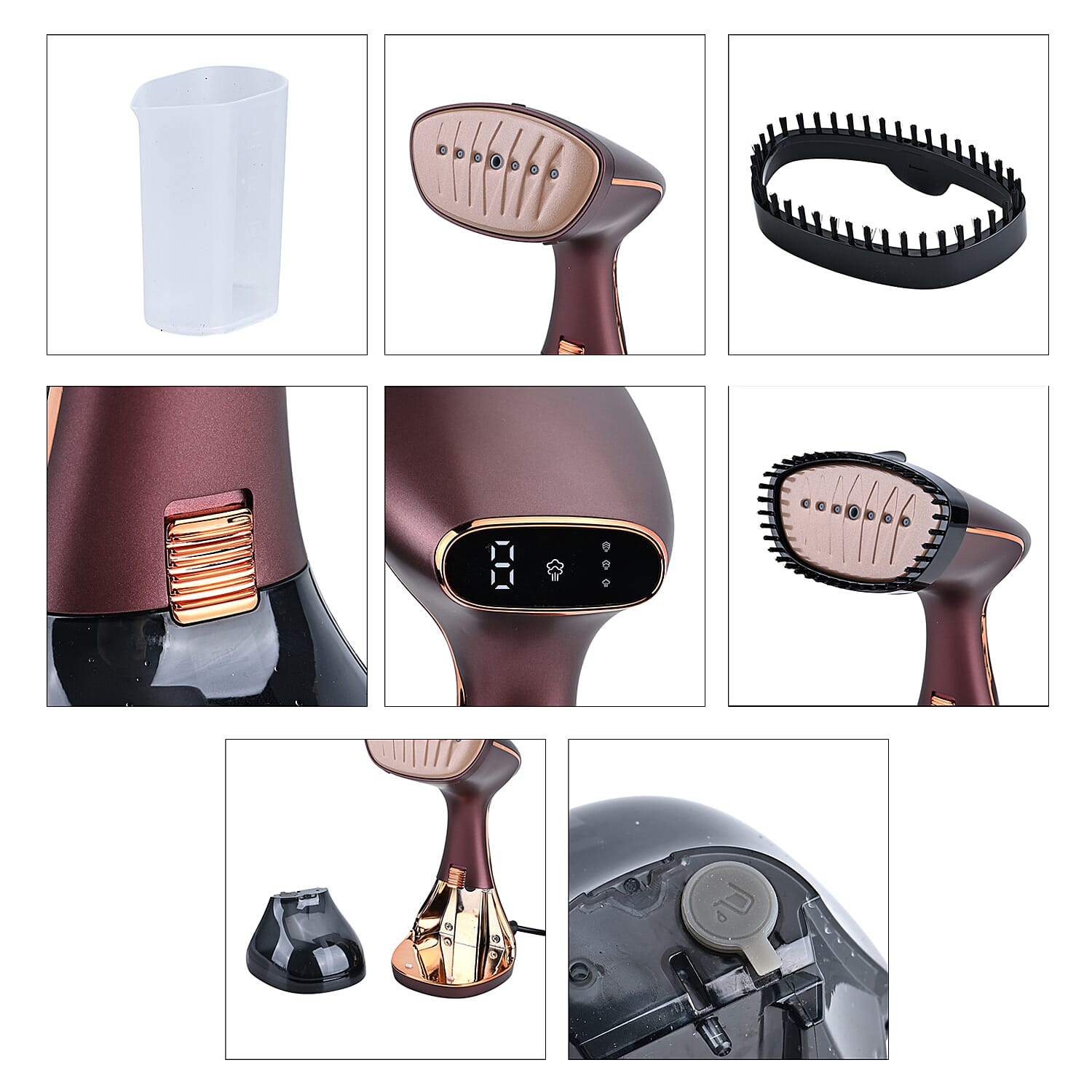Bliss - Beyond Handheld Garment Steamer with 320ml Tank, Ceramic Plate - 3 Steam Levels (1780W) - Coffee