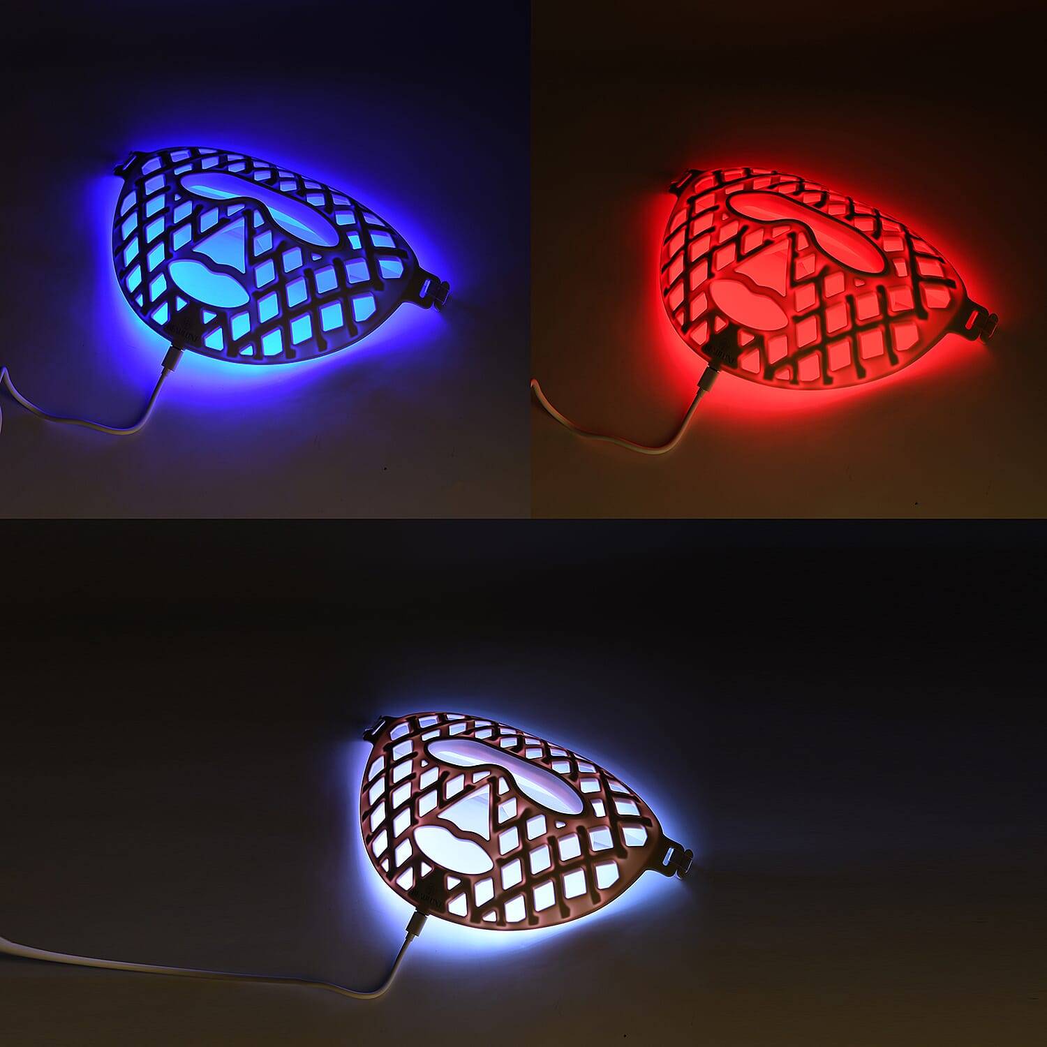 Beauluxe Super LED Facial Mask - 7 Color Pure Source Light Therapy - Near-Infrared (NIR) with 264 LED Therapy Lights - Lifetime Warranty