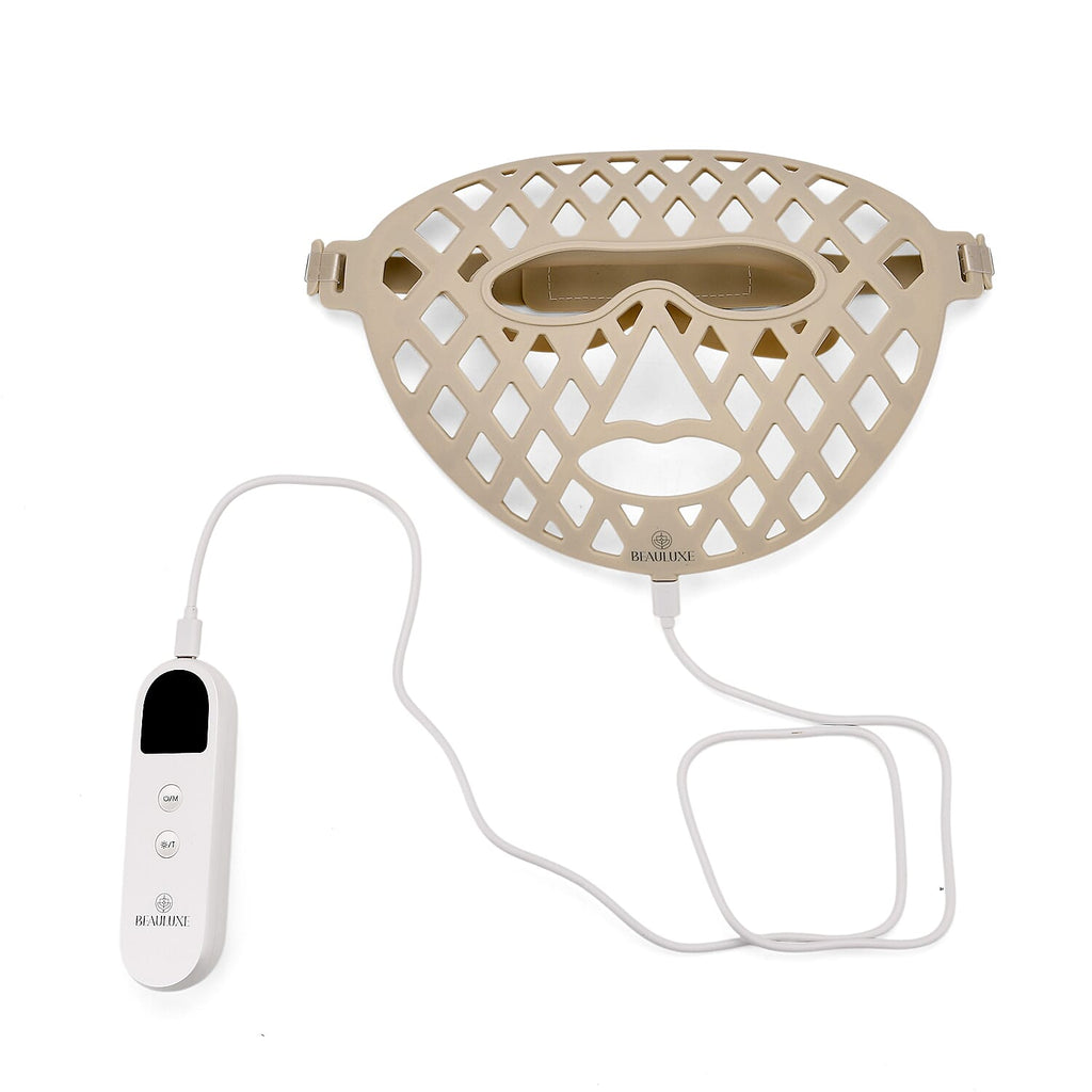 Beauluxe Super LED Facial Mask - 7 Color Pure Source Light Therapy - Near-Infrared (NIR) with 264 LED Therapy Lights - Lifetime Warranty