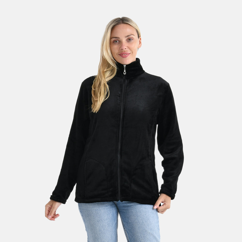 Styled By Patterned Coat (Size - Large) - Black_8245356