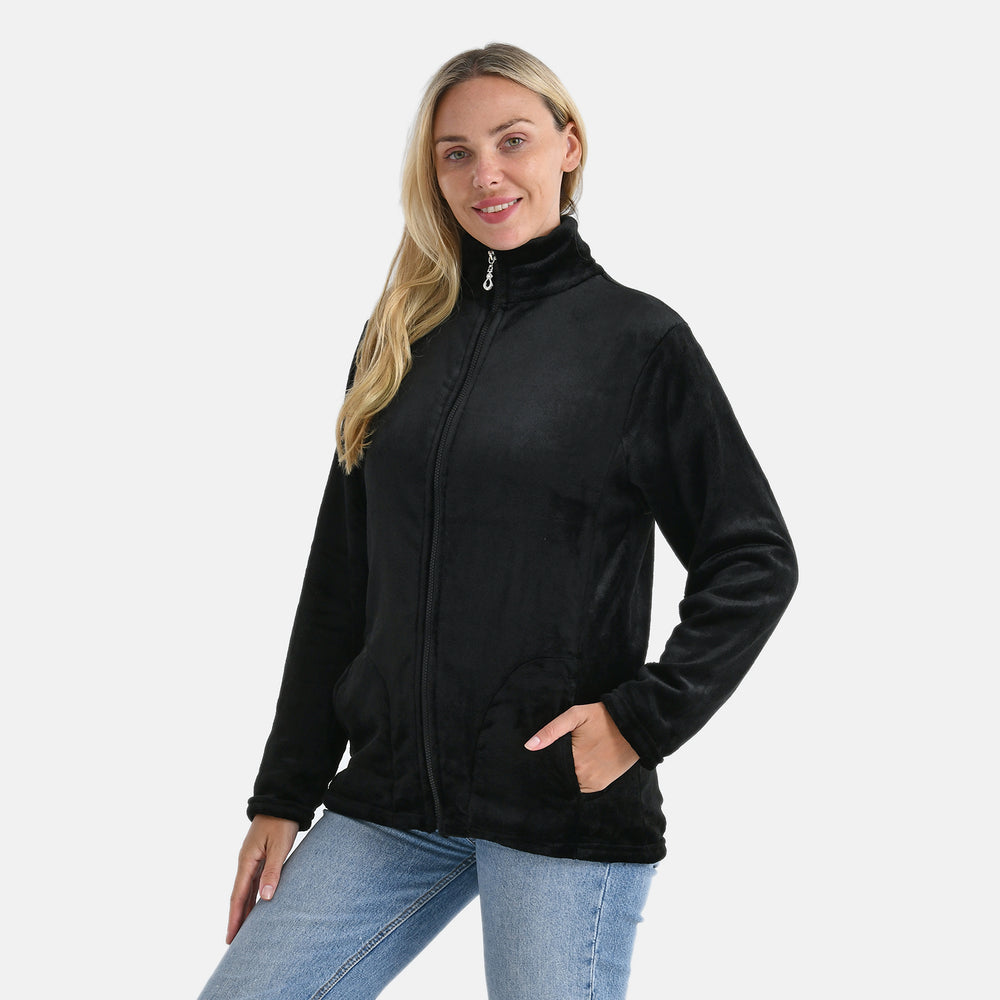 Styled By Patterned Coat (Size - Large) - Black_8245356_2