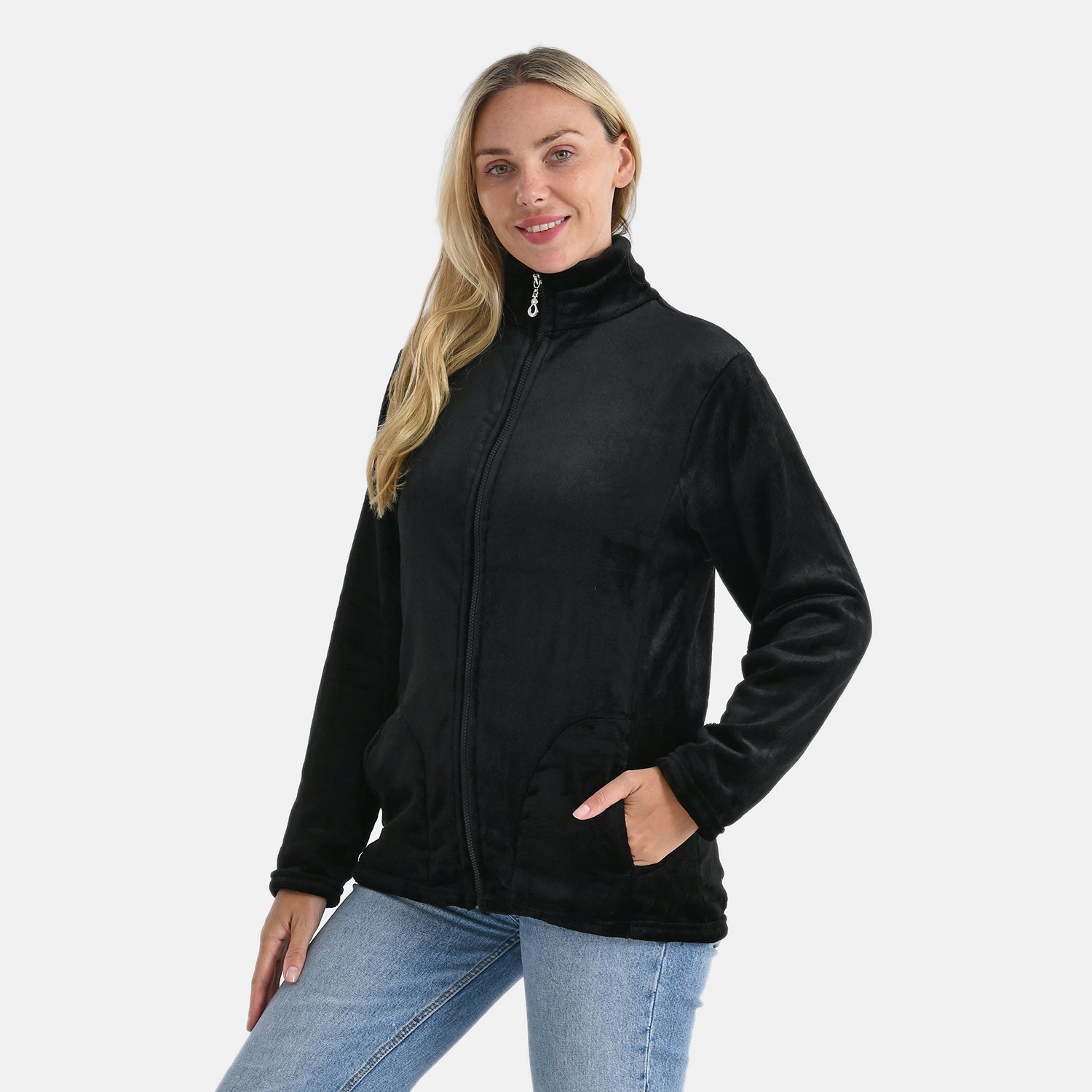 Styled By Patterned Coat (Size - Large) - Black_8245356_2