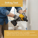 5- in-1 Cordless Brushless 21V Multi-Tool Kit - Screwdriver, Drill Hammer, Wrench - 4-inch Chainsaw with 2 Batteries