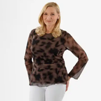 La Marey Long Sleeve Side Fall Top (Size 18) - Brown_8247844