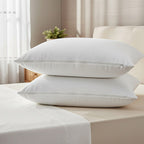 Set of 2 Terry Towelling Water Proof Pillow Protectors (74x48cm) - White