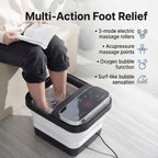 Bliss - Beyond BE-F2200 Ultra Foldable Electric Foot Spa - Digital Colour Screen Massager with Red Light Therapy