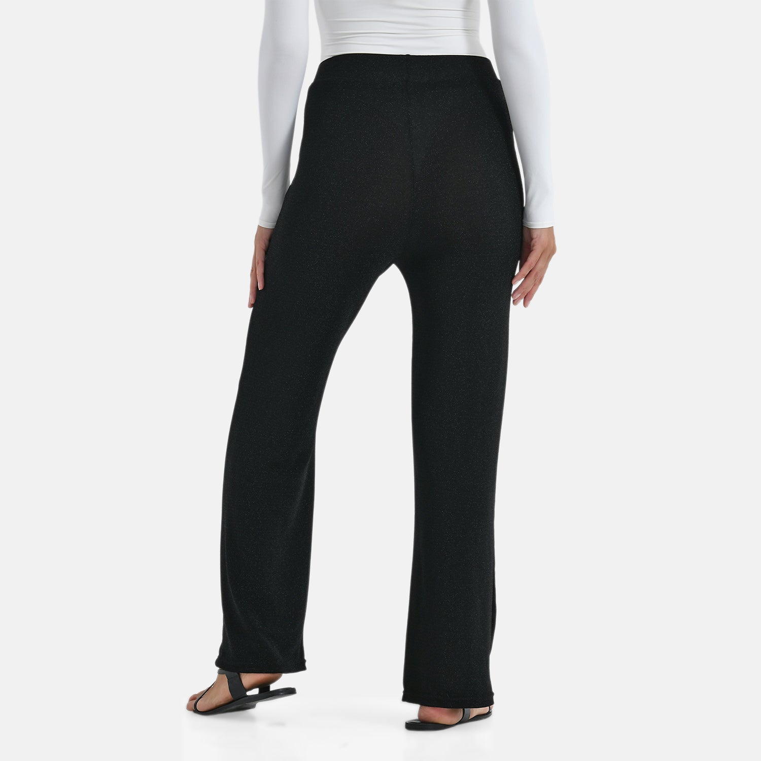 & Maisi Nylon Patterned Jean and Pant/Trouser (Size - 14) - Black_8255490_1