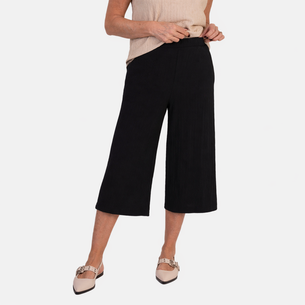 & Maisi Textured Cullotte (Size L, 16-18) - Black_8255567