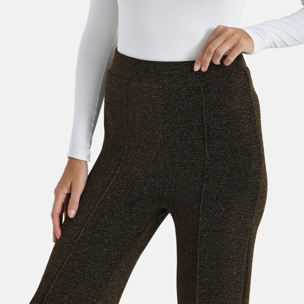& Maisi Nylon Patterned Jean and Pant/Trouser (Size - 14) - Gold_8255597_4