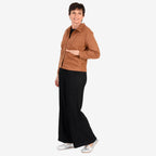 & Maisi Suede Feel Stretch Jacket With Pockets (Size XL) - BROWN_8255636_2