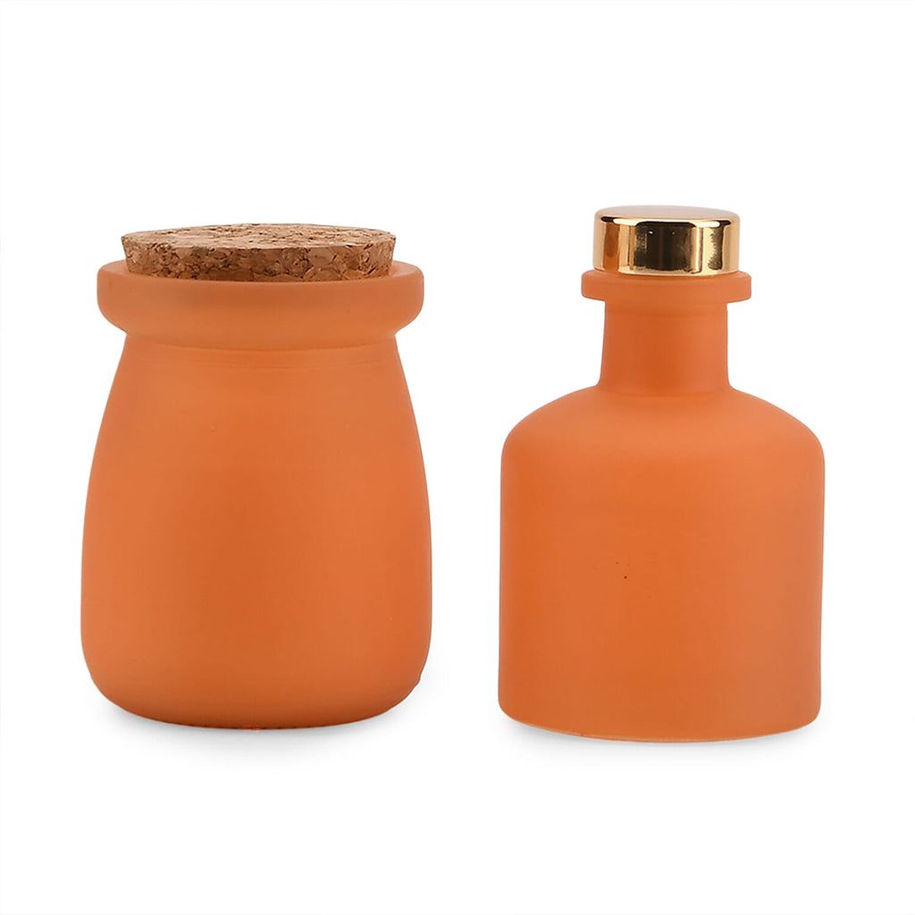 English Pear - Freesia Scented Jar Candle (50g) - Reed Diffuser (50ml) - Orange