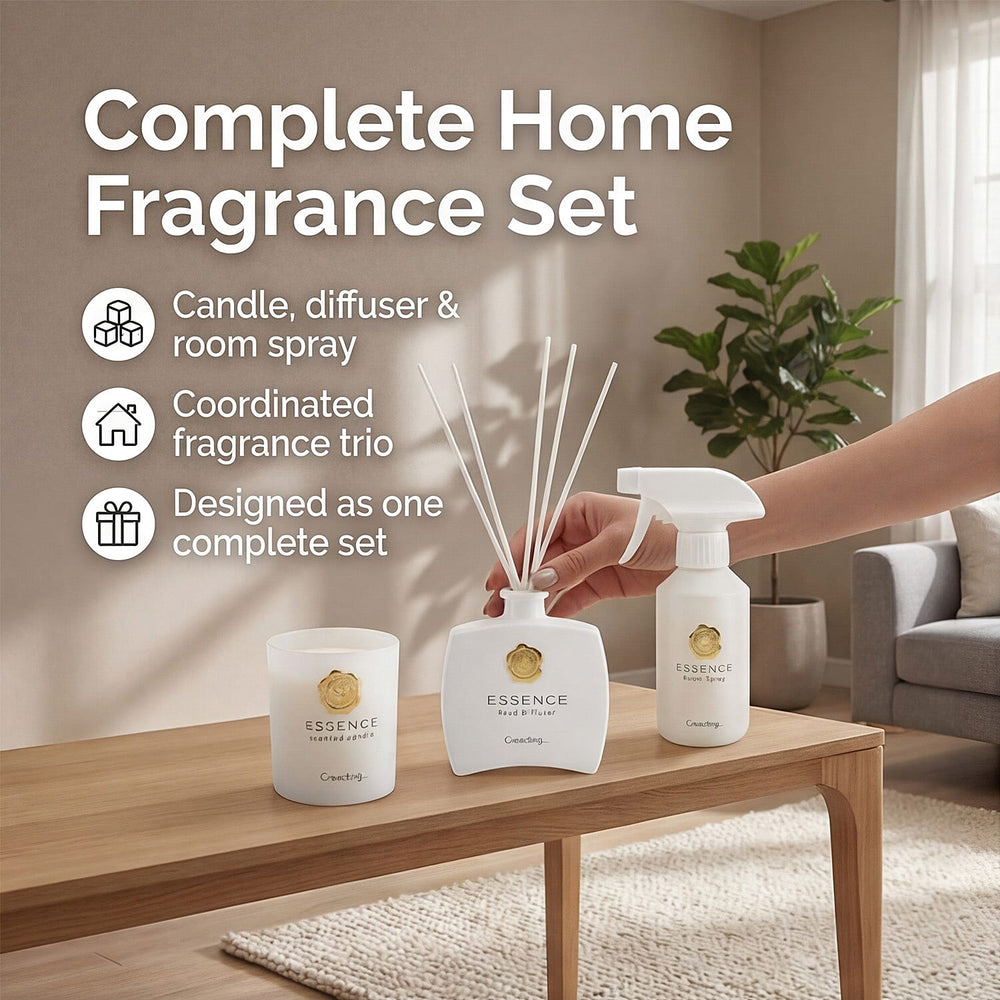 LOWEST EVER-Tropical Fruit Scented Home Fragrance Set - Jar Candle (100g), Incense - Incense Spray (100ml)