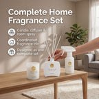 LOWEST EVER-Tropical Fruit Scented Home Fragrance Set - Jar Candle (100g), Incense - Incense Spray (100ml)