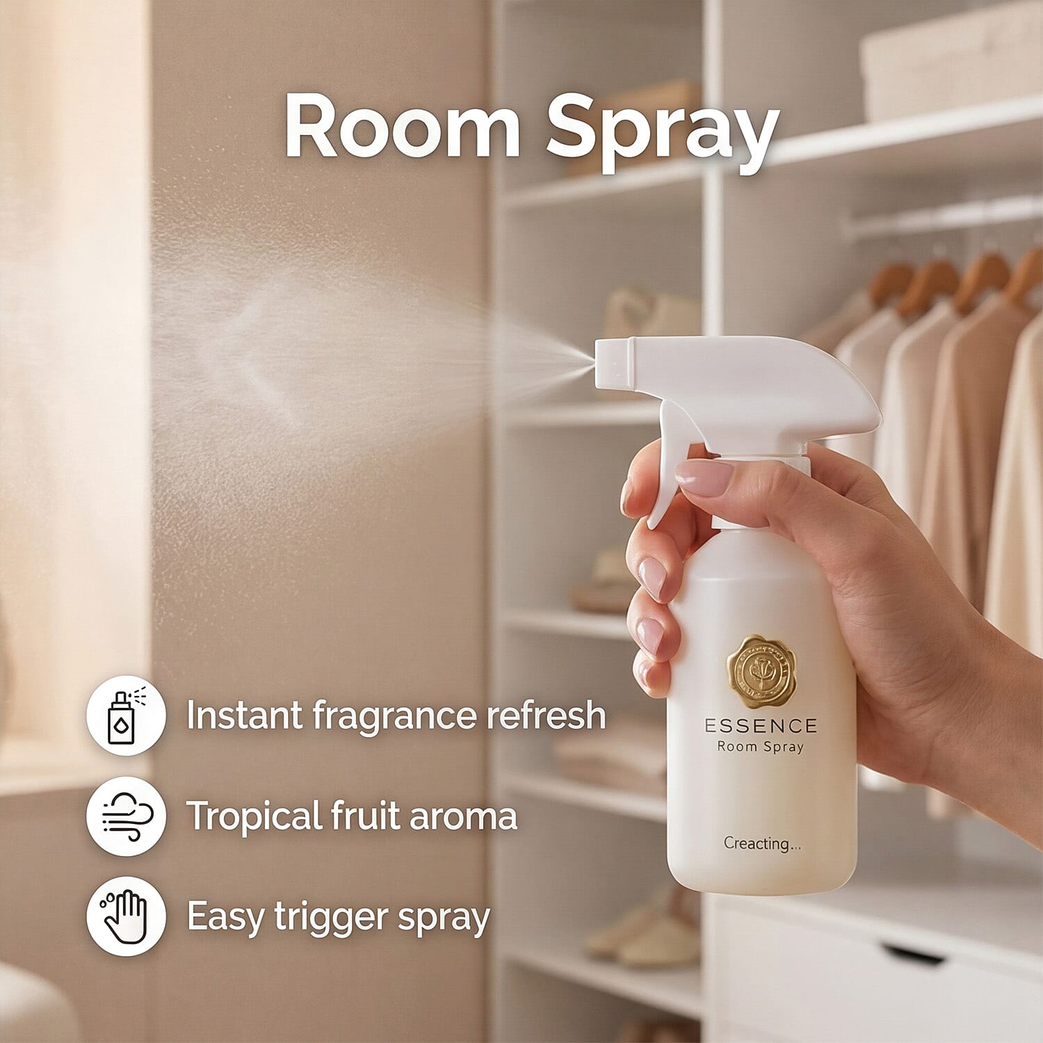 LOWEST EVER-Tropical Fruit Scented Home Fragrance Set - Jar Candle (100g), Incense - Incense Spray (100ml)