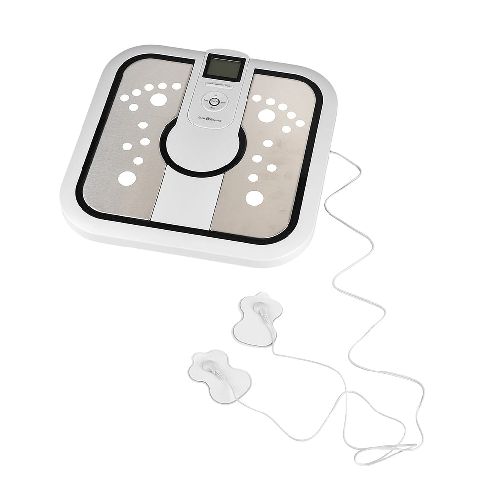 Bliss & Beyond TENS EMS Foot Circulation Massager; Combines TENS (Transcutaneous Electrical Nerve Stimulation), EMS (Electrical Muscle Stimulation), and FIR (Far Infrared) heat therapy to improve bloo