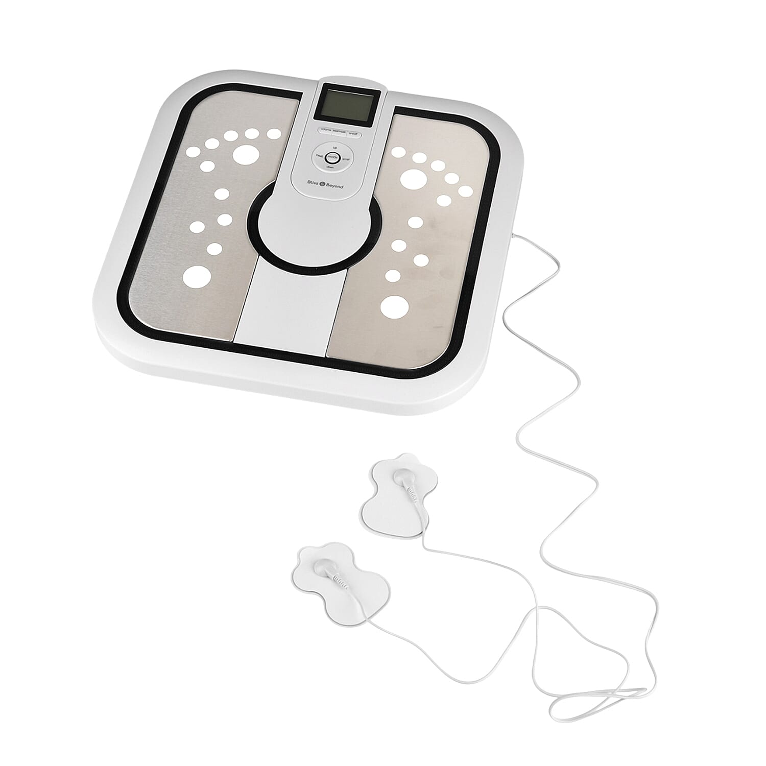 Bliss & Beyond TENS EMS Foot Circulation Massager; Combines TENS (Transcutaneous Electrical Nerve Stimulation), EMS (Electrical Muscle Stimulation), and FIR (Far Infrared) heat therapy to improve bloo