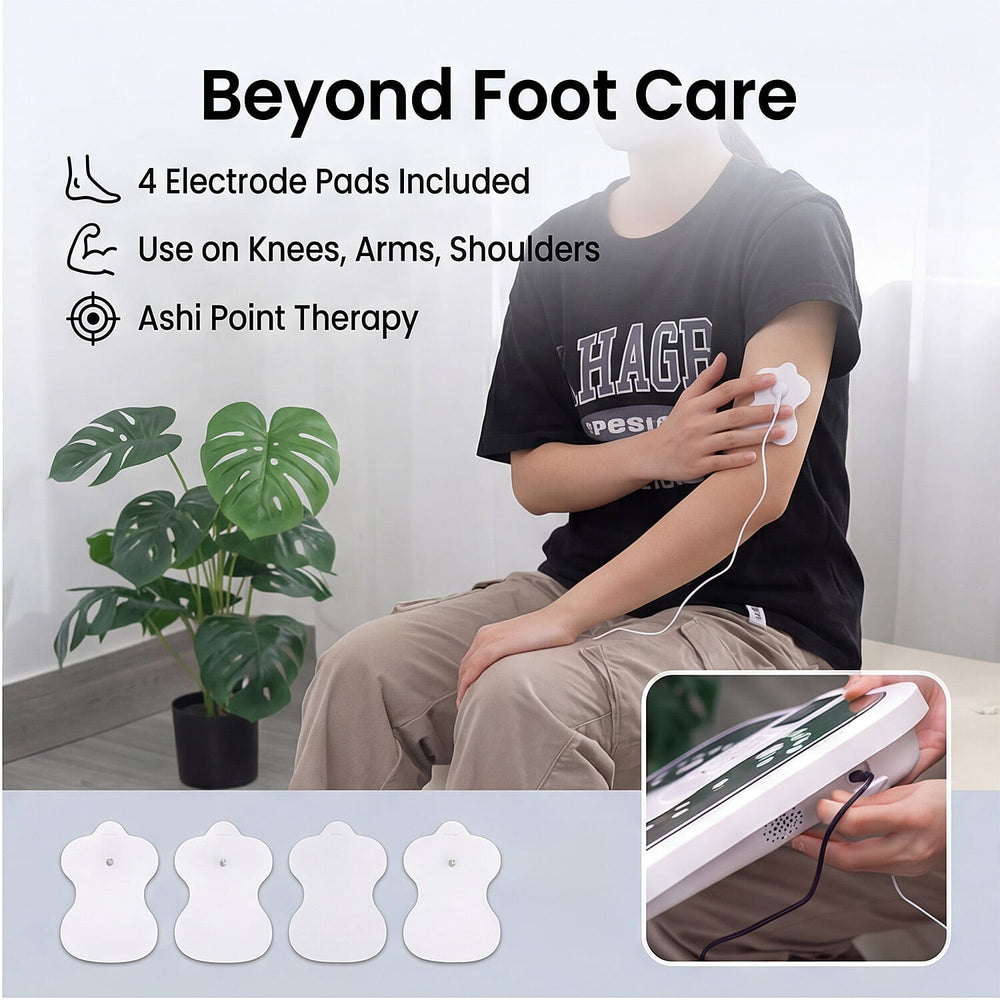 Bliss & Beyond TENS EMS Foot Circulation Massager; Combines TENS (Transcutaneous Electrical Nerve Stimulation), EMS (Electrical Muscle Stimulation), and FIR (Far Infrared) heat therapy to improve bloo