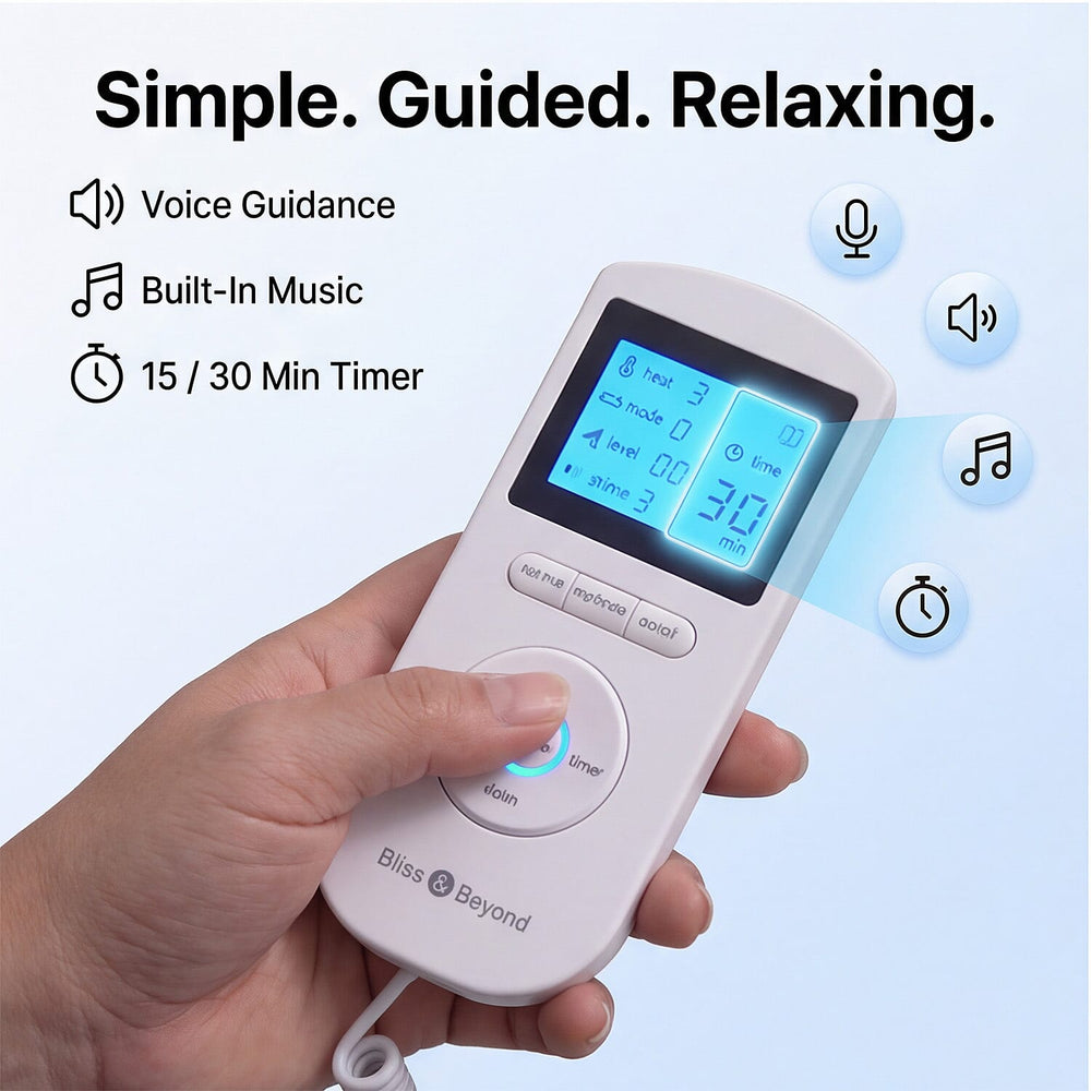 Bliss & Beyond TENS EMS Foot Circulation Massager; Combines TENS (Transcutaneous Electrical Nerve Stimulation), EMS (Electrical Muscle Stimulation), and FIR (Far Infrared) heat therapy to improve bloo