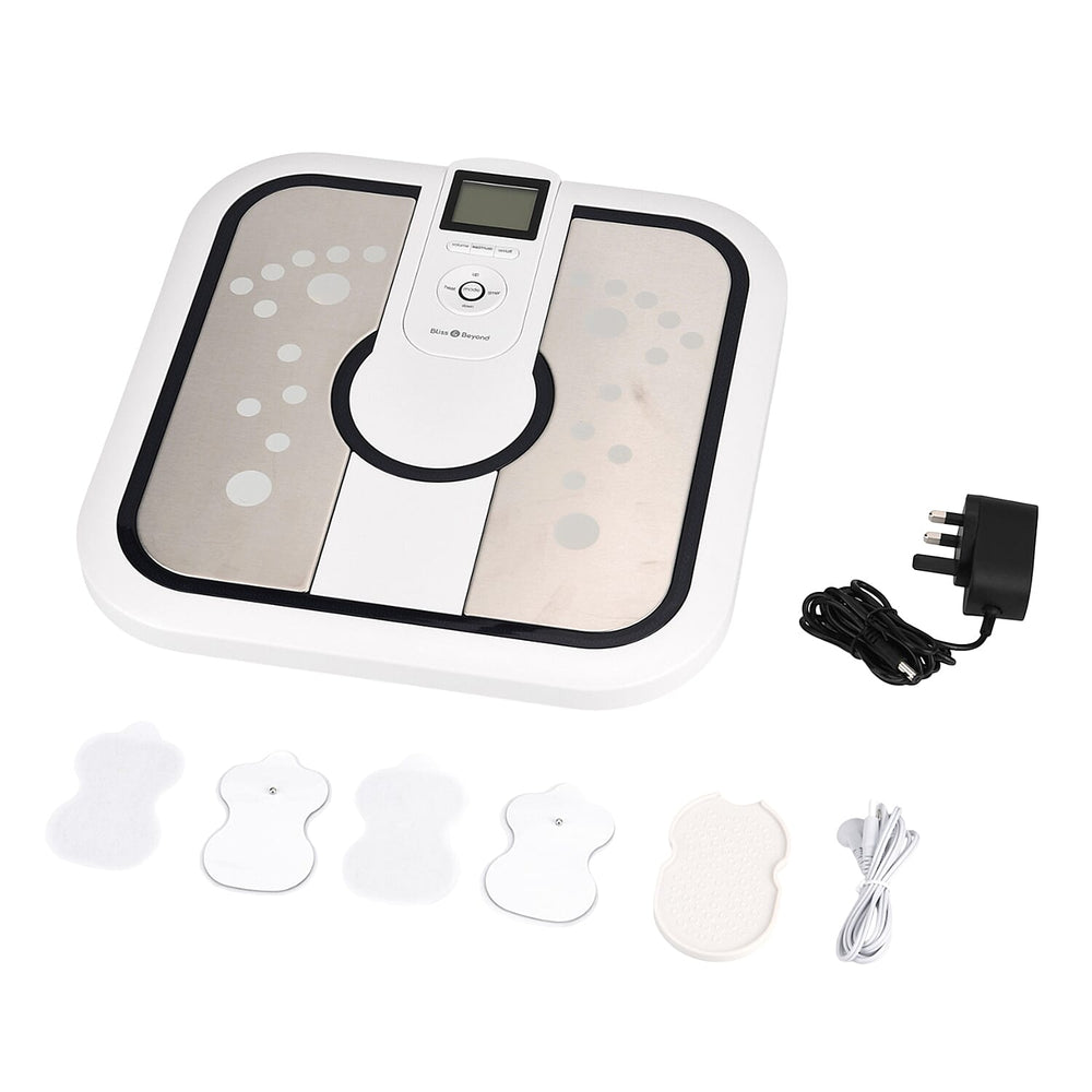 Bliss & Beyond TENS EMS Foot Circulation Massager; Combines TENS (Transcutaneous Electrical Nerve Stimulation), EMS (Electrical Muscle Stimulation), and FIR (Far Infrared) heat therapy to improve bloo
