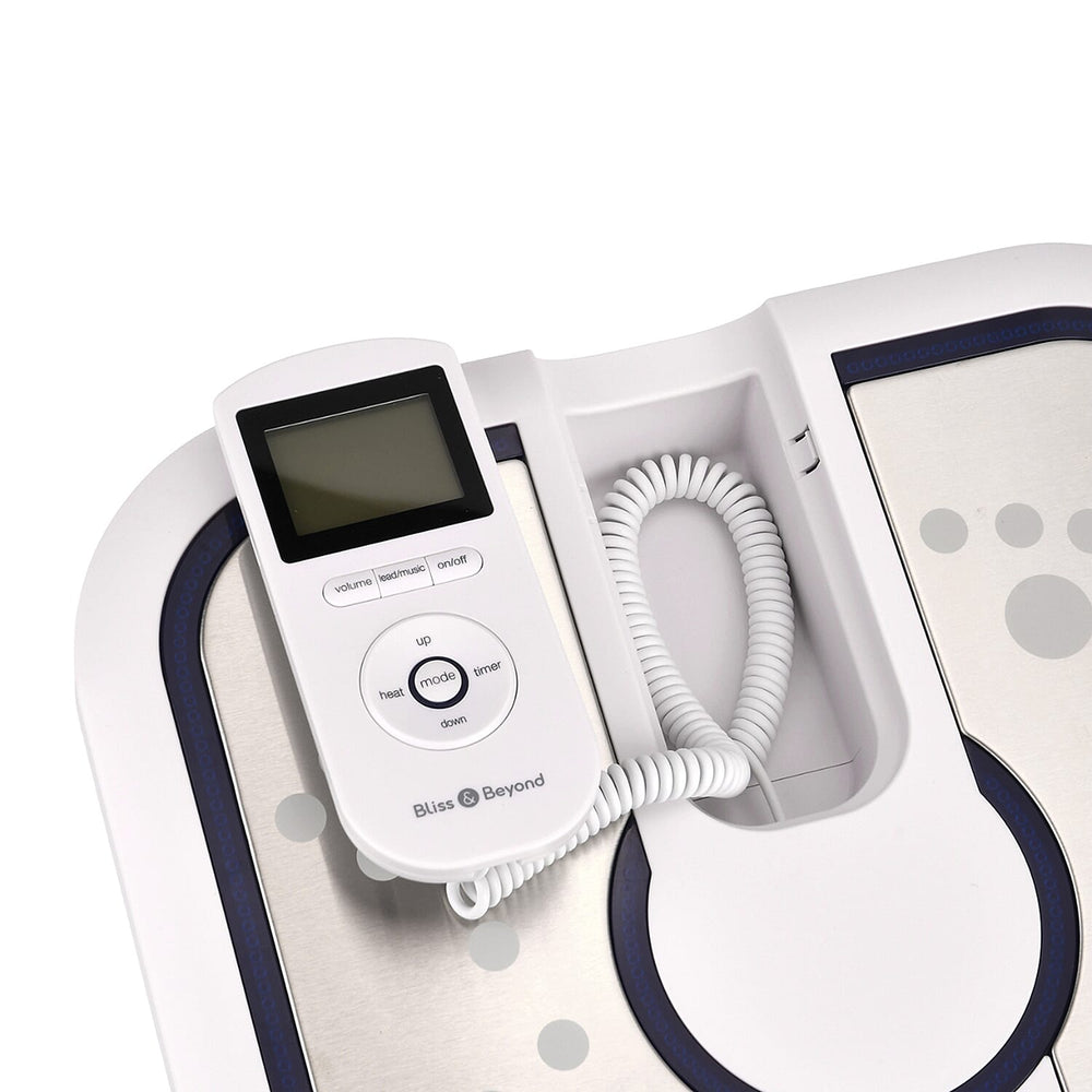 Bliss & Beyond TENS EMS Foot Circulation Massager; Combines TENS (Transcutaneous Electrical Nerve Stimulation), EMS (Electrical Muscle Stimulation), and FIR (Far Infrared) heat therapy to improve bloo