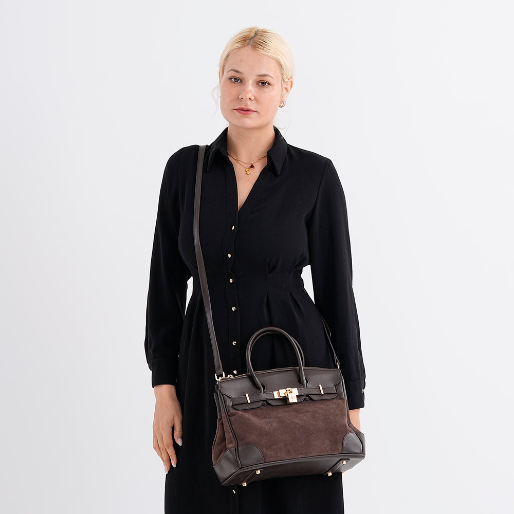 "Color:Coffee Size/Profile: Genuine leather Crossbody bag with gift box Wall (exterior):Genuine leather Lining (Interior):PVC Pockets (exterior):Zipped-1 Pockets (interior):  Zipped-1,slip-1; Measurem_8256463_2