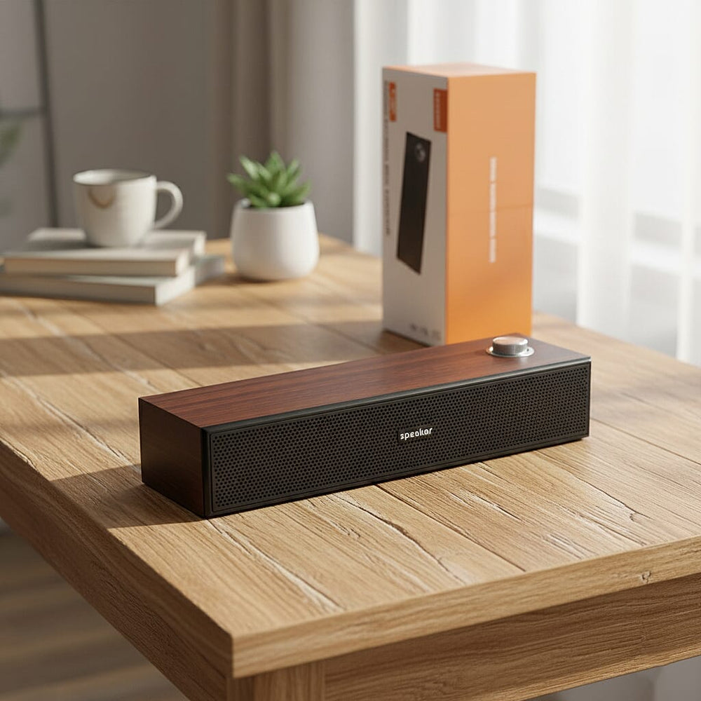 Bliss - Beyond E-3513 Brown Bluetooth 5.4 Soundbar - 6W Dual Channel, USB 5V Powered (370 mm) - Brown