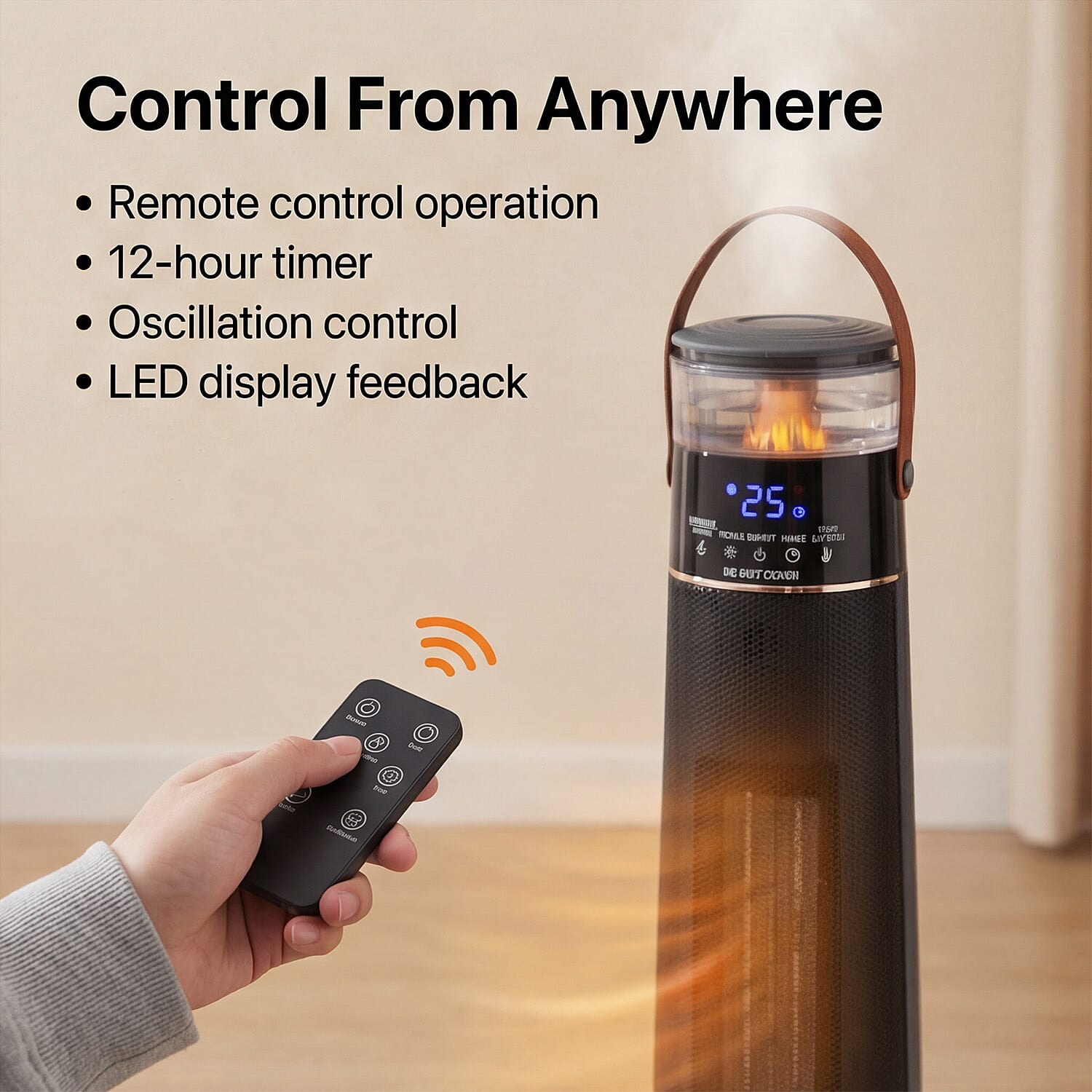 Bliss - Beyond PTC 4 in 1 -  Heater and Humidifier 1100-2000 Watts - Black