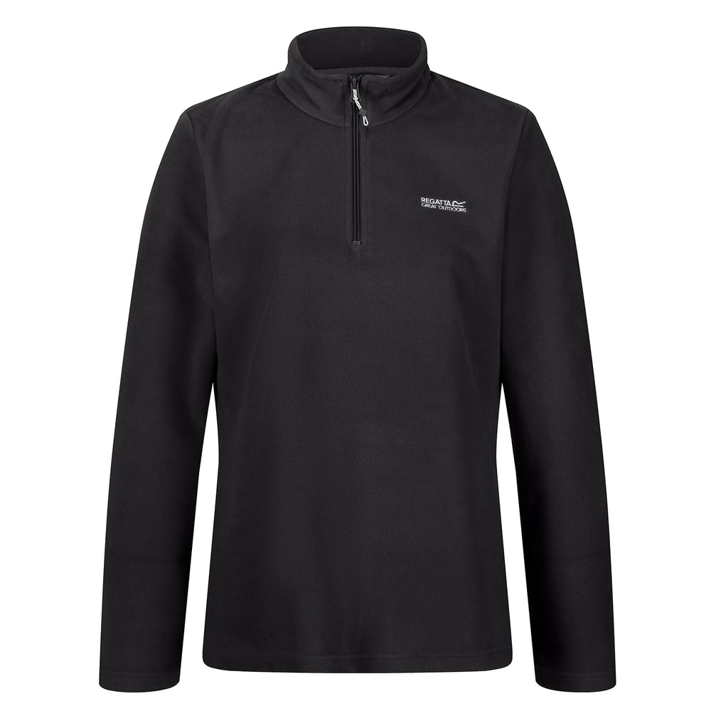 Regatta Womens Lightweight Brushed Half-Zip Fleece (Size 10) - Black_8259996_4