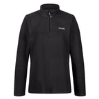 Regatta Womens Lightweight Brushed Half-Zip Fleece (Size 10) - Black_8259996_4