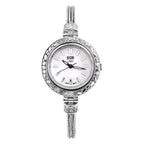 Royal Bali Collection - Sterling Silver Round Swiss Movement Dial Tulangnaga Chain Bracelet Watch (Size 7.5) Silver Wt. 18.03 Gms_8261267
