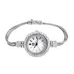 Royal Bali Collection - Sterling Silver Round Swiss Movement Dial Tulangnaga Chain Bracelet Watch (Size 7.5) Silver Wt. 18.03 Gms_8261267_3