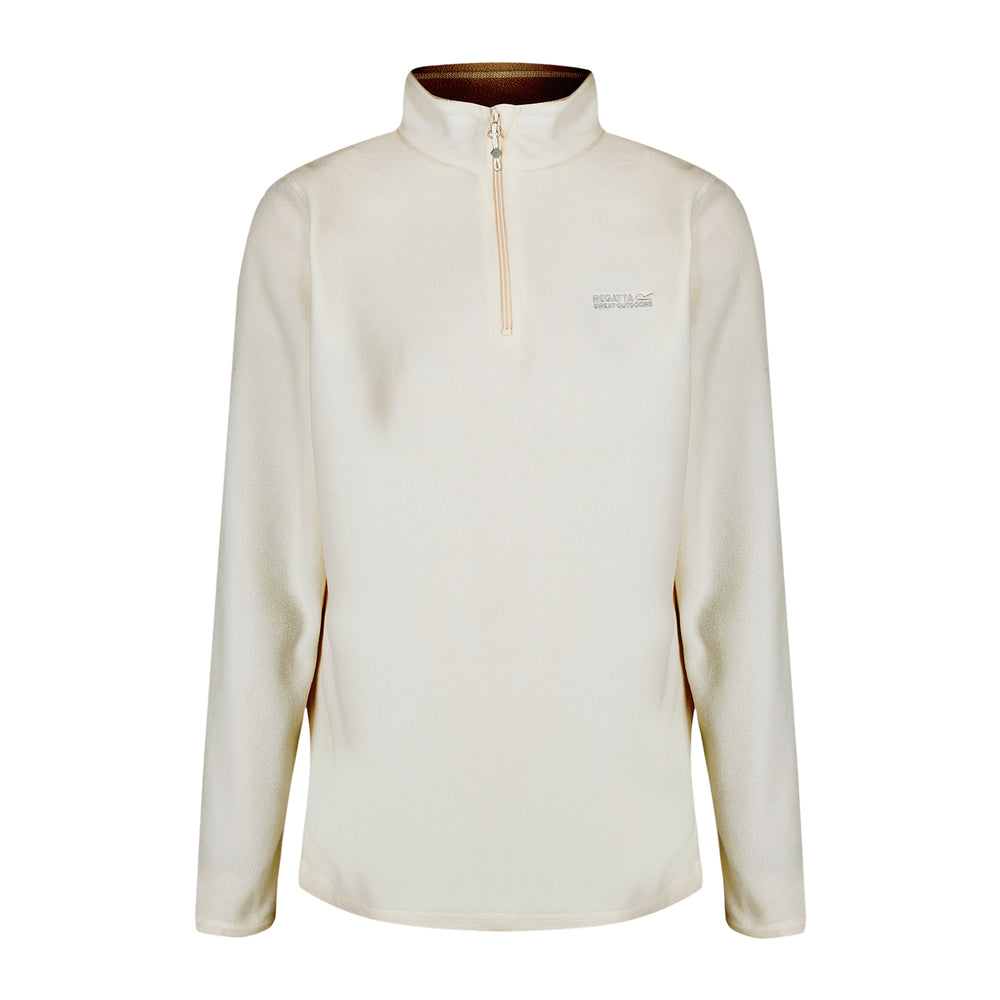 Regatta Womens Lightweight Brushed Half-Zip Fleece (Size 10) - Cream & White_8261885_4