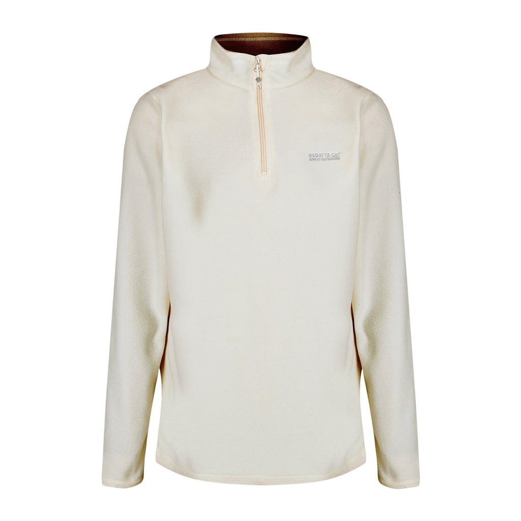 Regatta Womens Lightweight Brushed Half-Zip Fleece (Size 10) - Cream & White_8261885_4