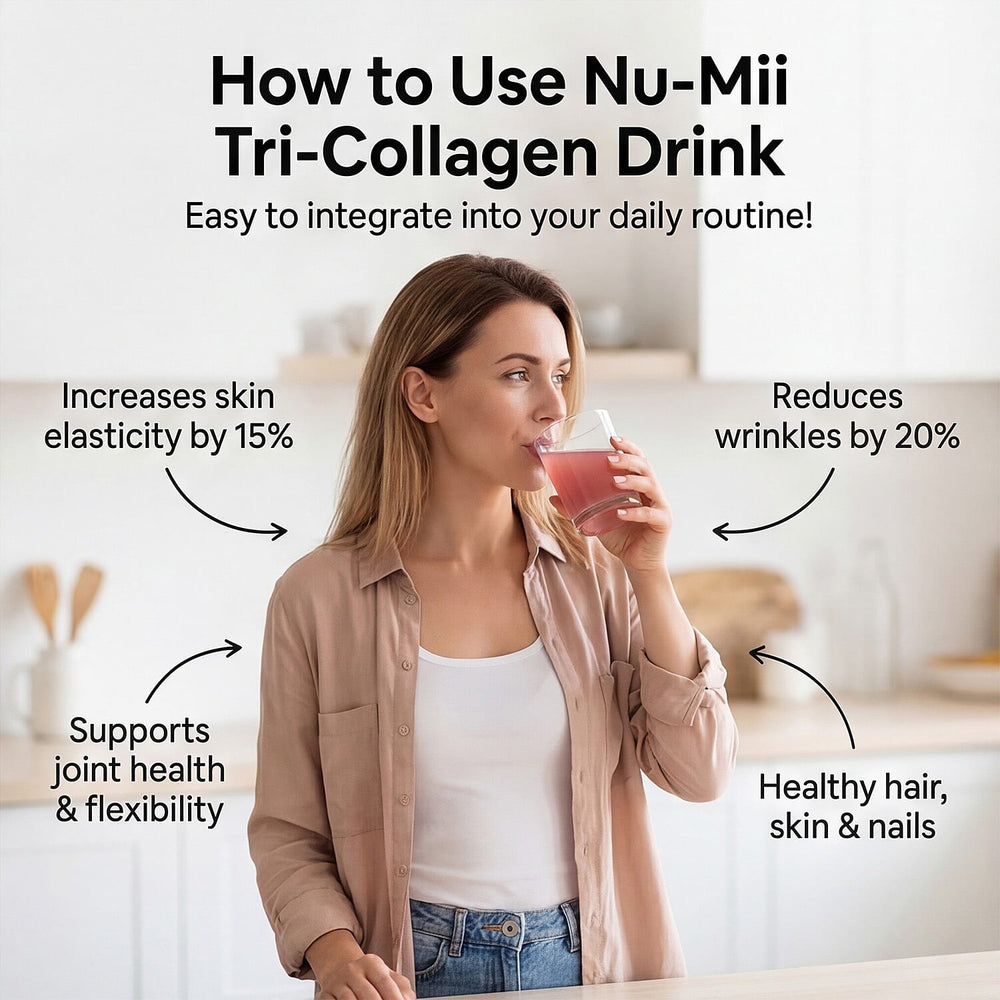 NuMii Advanced Tri-Peptide Collagen Drink (Type I, II and III) - 10,000mg