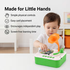 Childrens Early Education Phonograph - Interactive Audio Storyteller with 96 Cards, Bluetooth, Recording Function - 810- Educational Stories - Green White - Orange