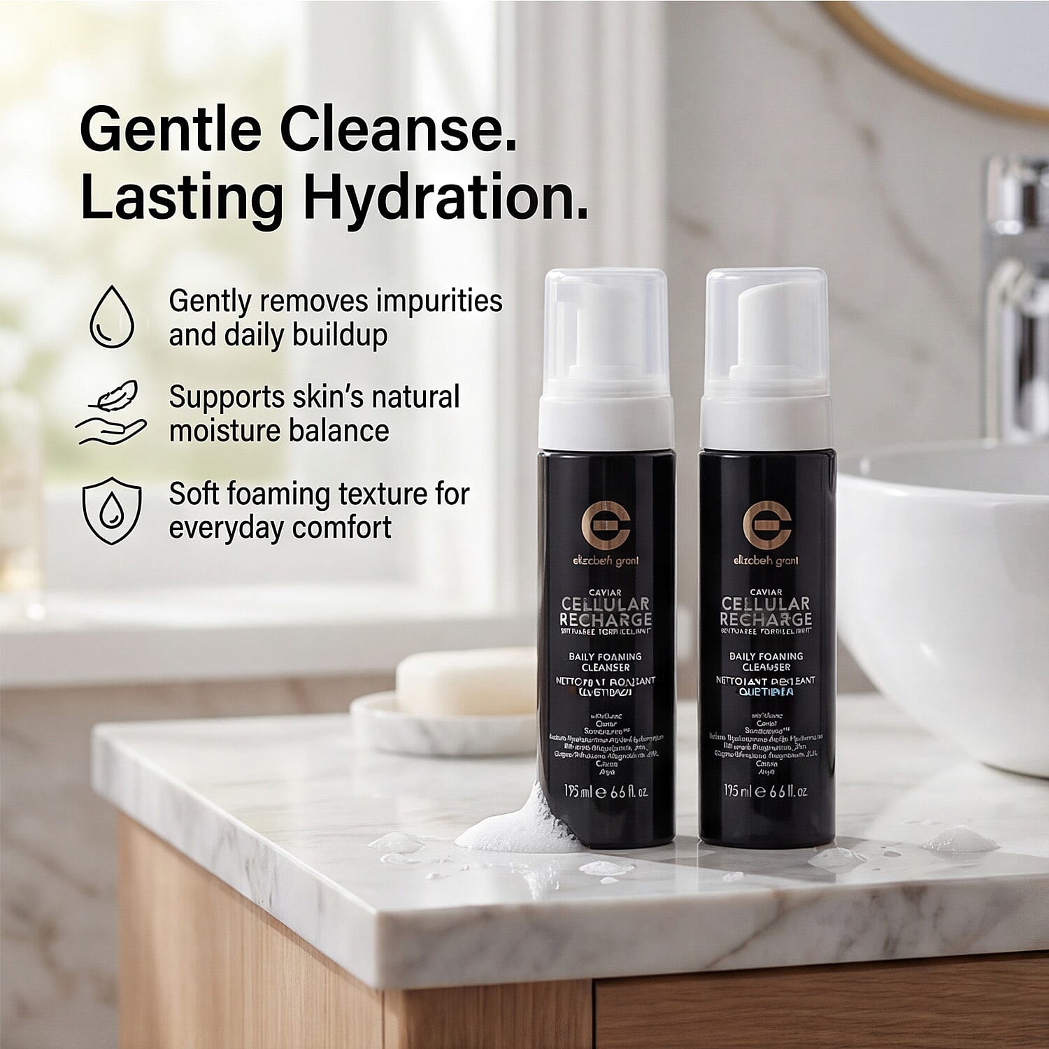 Elizabeth Grant Caviar Hydrating Foaming Daily Cleanser Duo