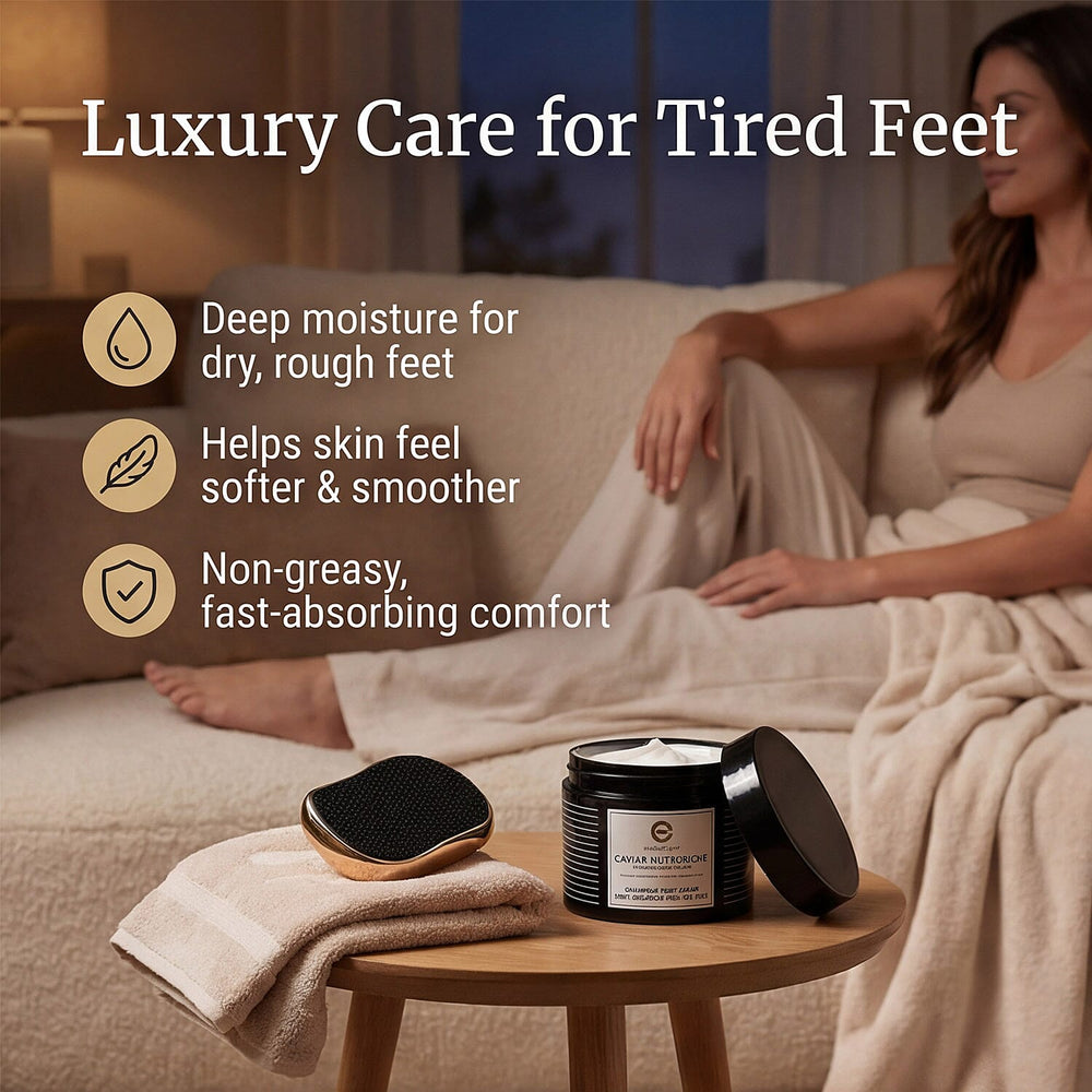 Elizabeth Grant Caviar Holiday Foot Cream - 400ML with Foot Scrubber