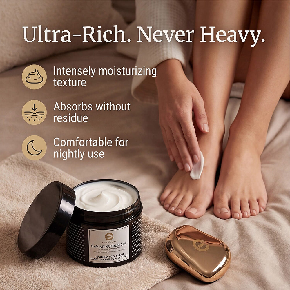 Elizabeth Grant Caviar Holiday Foot Cream - 400ML with Foot Scrubber